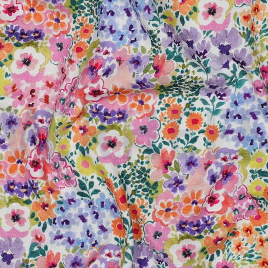 JERSEY DIGITAL FLOWERS MULTICOLOUR #7