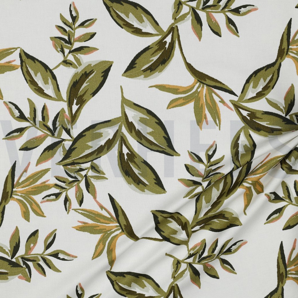 CANVAS LEAVES OFF WHITE #2