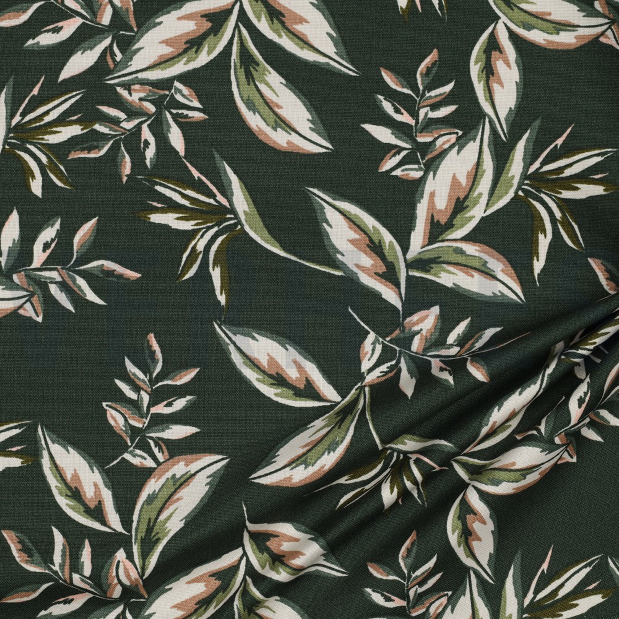 CANVAS LEAVES DARK GREEN (high resolution) #2