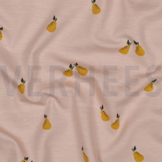 JERSEY GOTS FRUITS LIGHT MAUVE #7