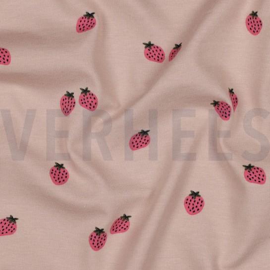 JERSEY GOTS FRUITS LIGHT MAUVE #7