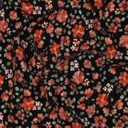 JERSEY GOTS DIGITAL FLOWERS BLACK / PEACH (thumbnail) #2