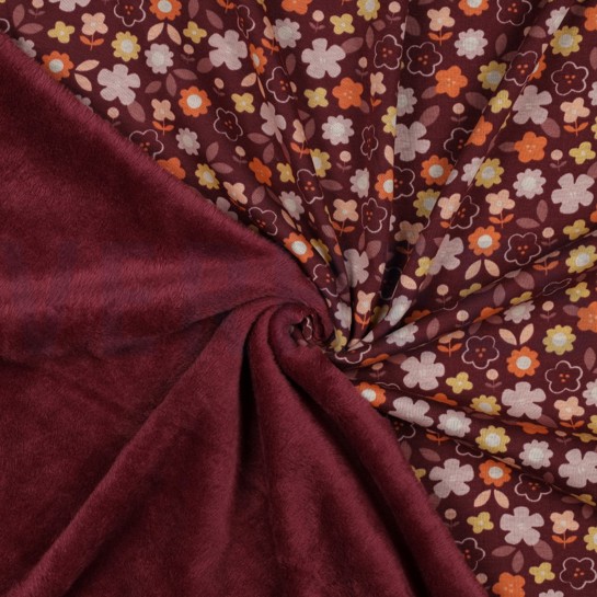 PURRING FUR FLEURS AUBERGINE #7