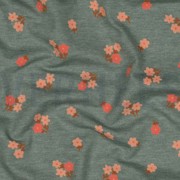JERSEY MELANGE FLOWERS DARK MINT (thumbnail) #2