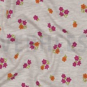 JERSEY MELANGE FLOWERS LIGHT SAND (thumbnail) #2