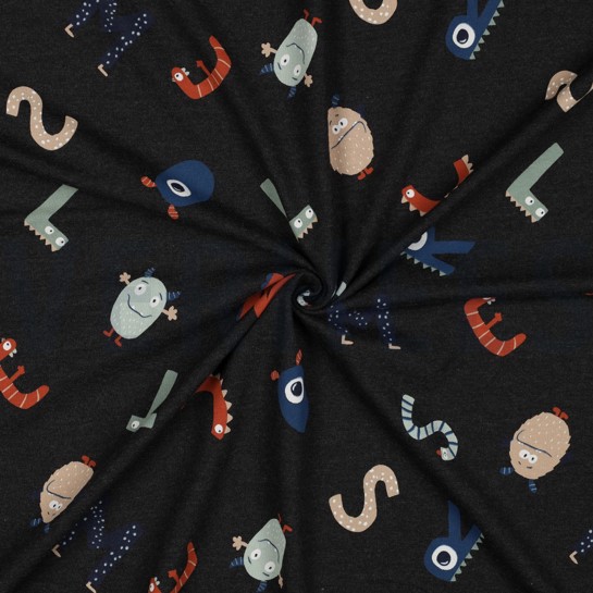 JERSEY MELANGE COOLE MONSTERS ANTHRACIET GEMÊLEERD #7
