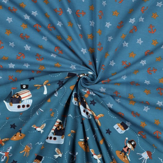 JERSEY PIRATEN JEANSBLAU #7