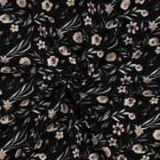 WAFFLE JERSEY DIGITAL FLOWERS BLACK (thumbnail) #2