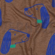 JERSEY MELANGE DOGS TAUPE (thumbnail) #2