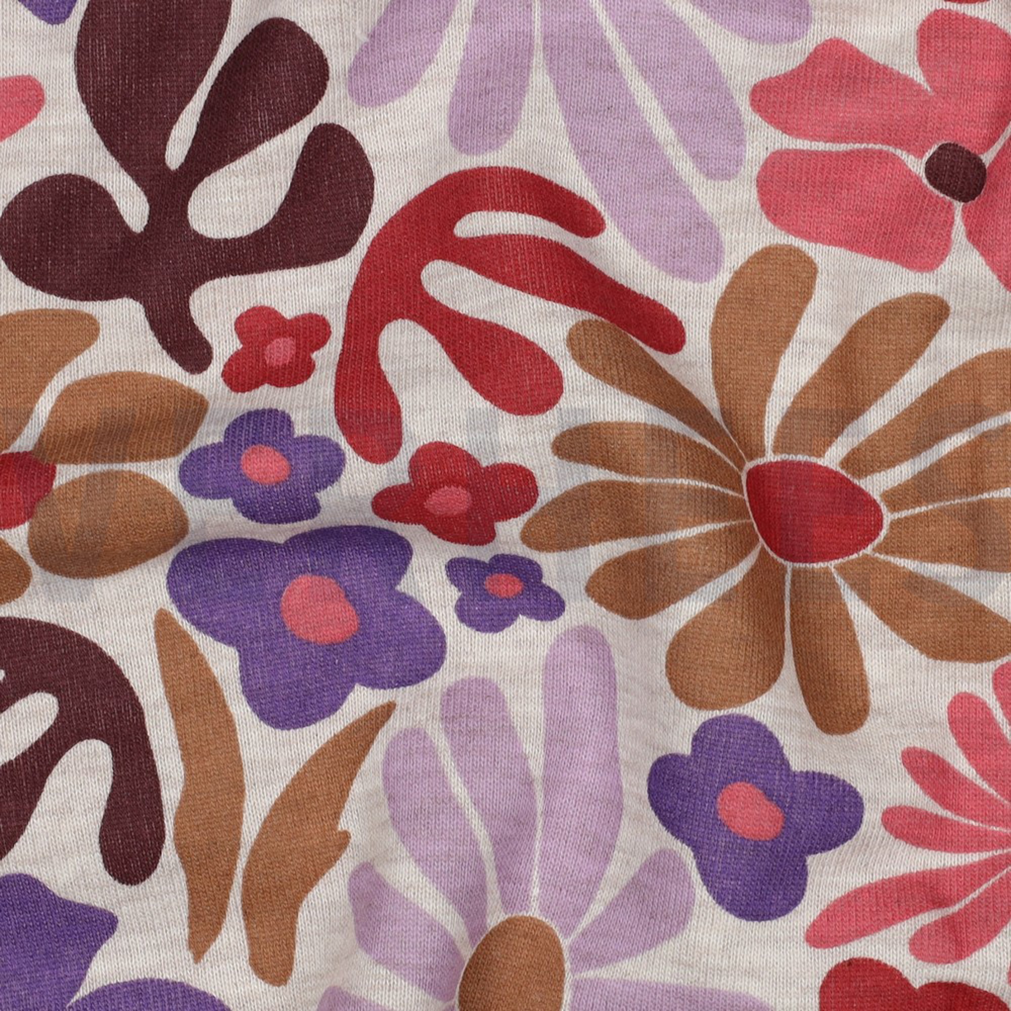 SWEAT MELANGE FLOWERS LICHT SAND (high resolution) #2