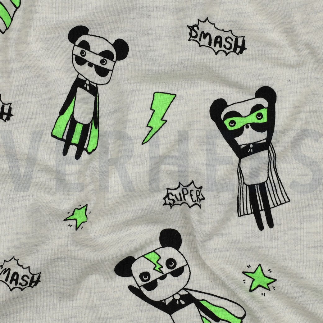 JERSEY MELANGE NEON SUPER HEROES ECRU #2