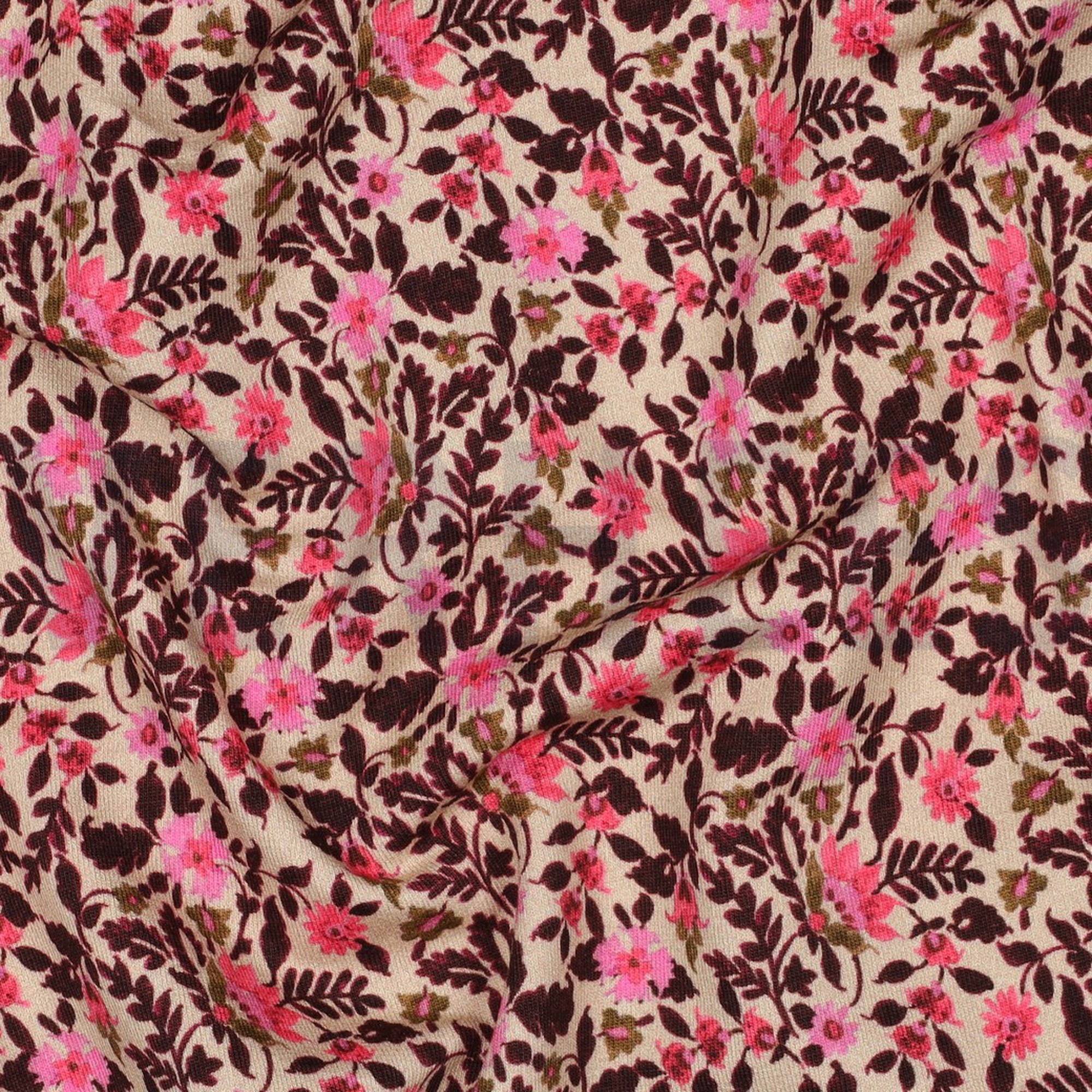 FRENCH TERRY DIGITAL FLOWERS BEIGE (high resolution) #2