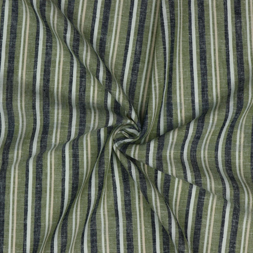 LINEN YARN DYED STRIPE RUST #2