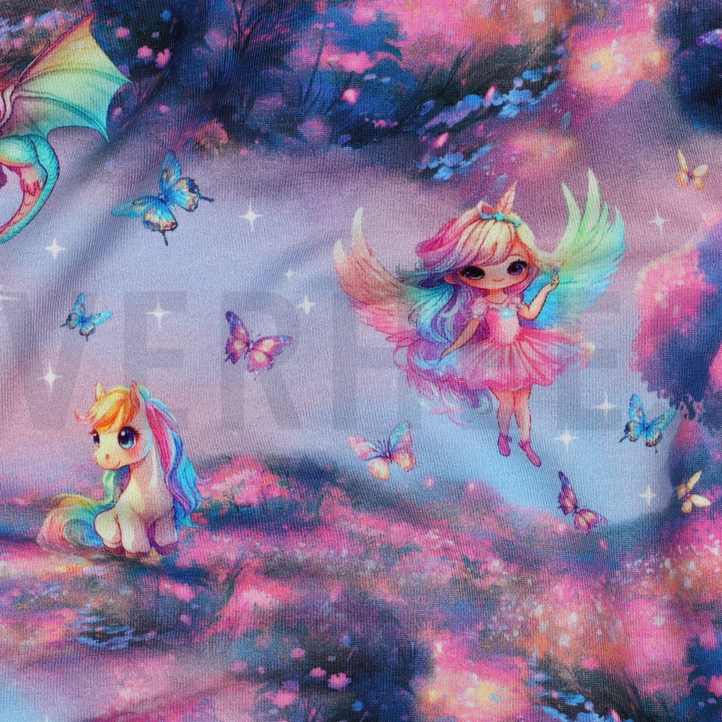 FRENCH TERRY DIGITAL FAIRIES PINK #2