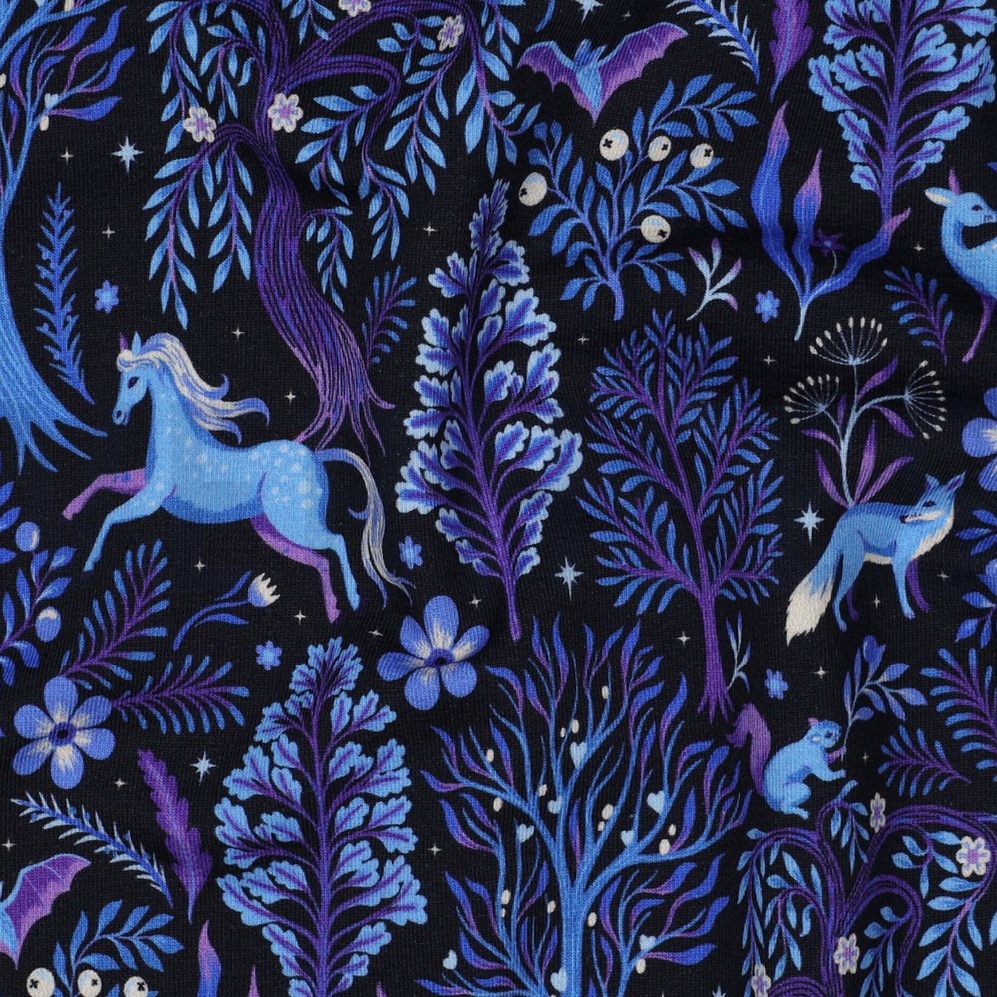 FRENCH TERRY DIGITAL FOREST ANIMALS NAVY (high resolution) #2