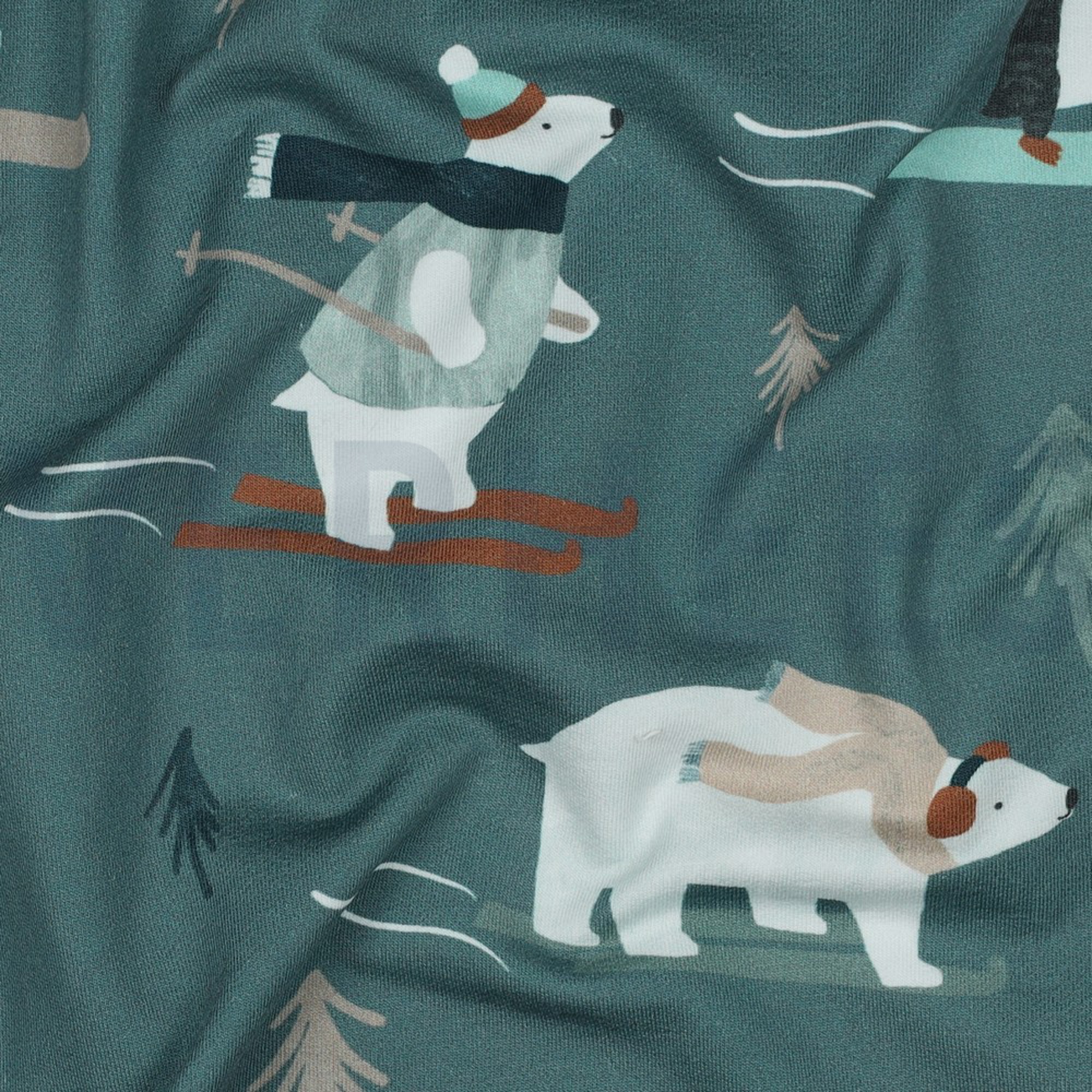 FRENCH TERRY DIGITAL WINTER ANIMALS SAGE (high resolution) #2