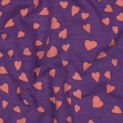 FRENCH TERRY DOGS AND HEARTS PURPLE (thumbnail) #2