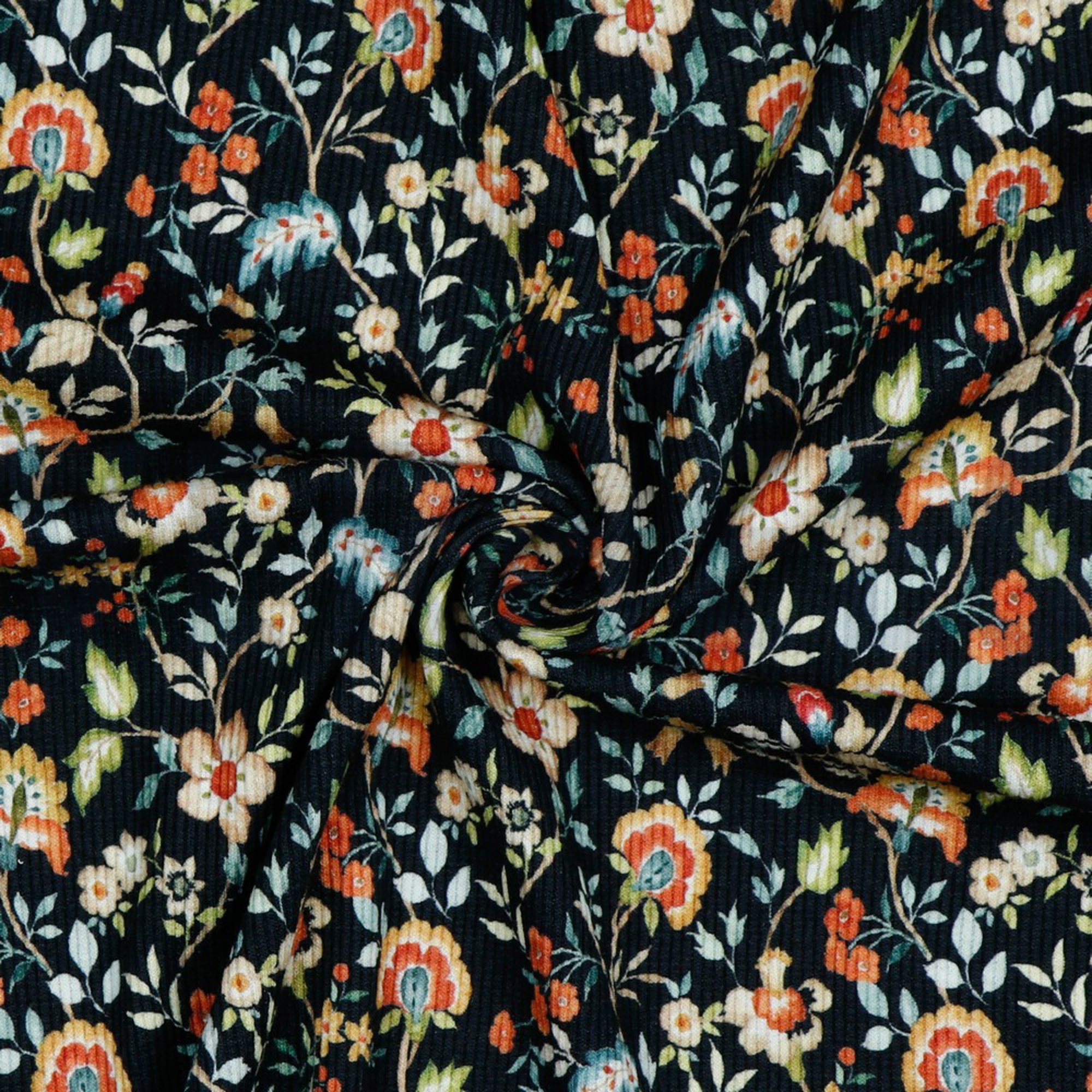 RIB JERSEY DIGITAL FLOWERS NAVY (high resolution) #2