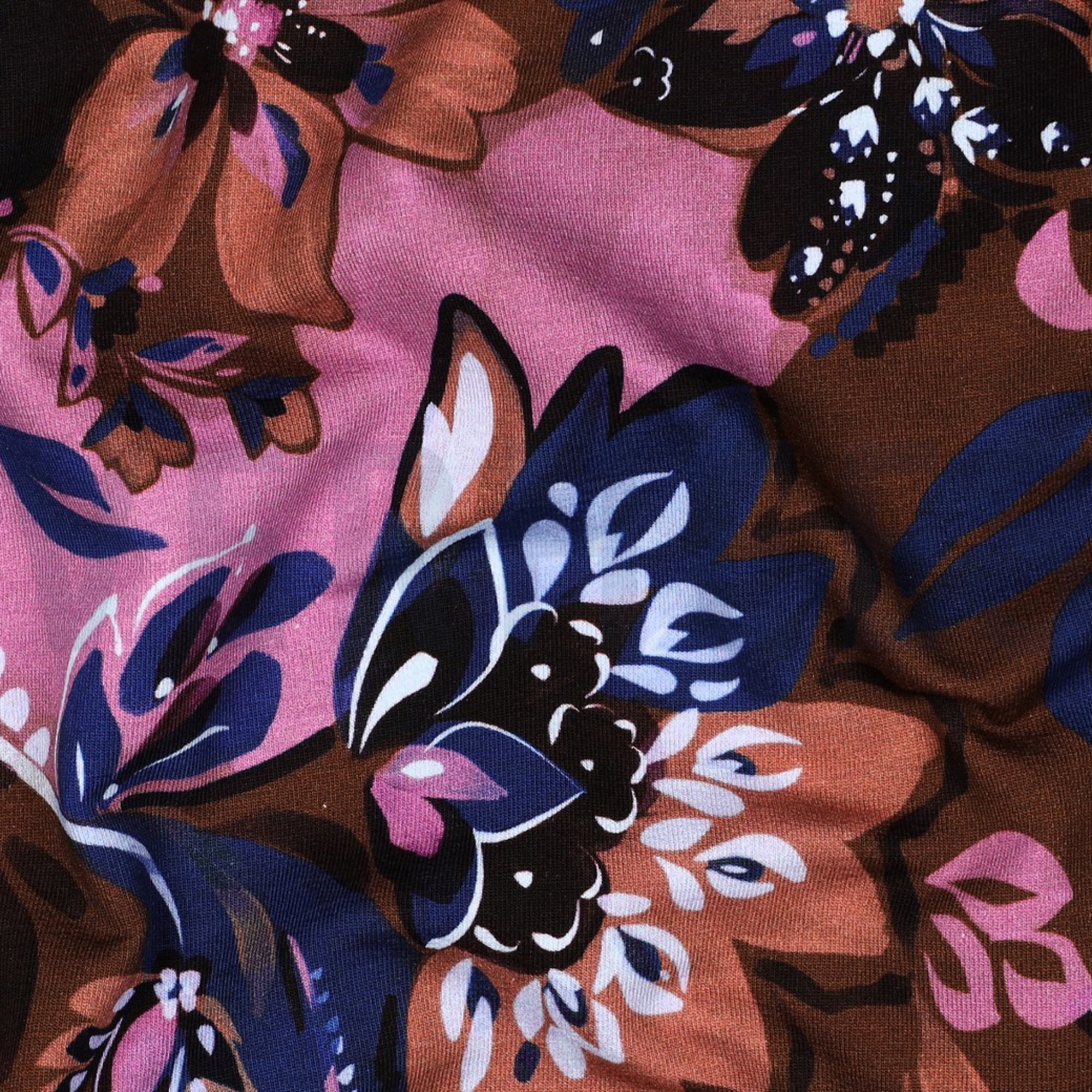 FRENCH TERRY DIGITAL FLOWERS BROWN (high resolution) #2