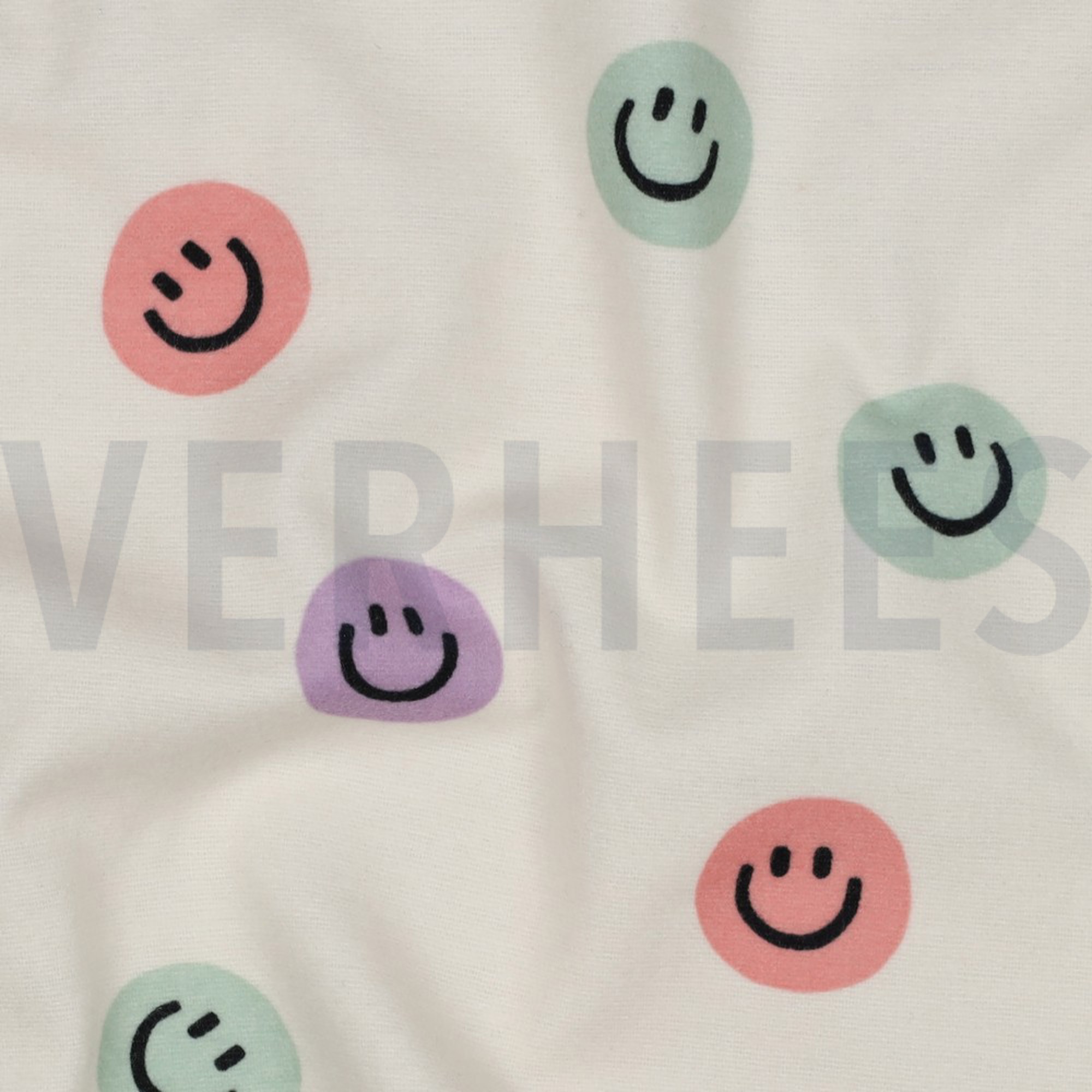 FLANNEL HAPPY FACES OFF-WHITE / LILAC (high resolution) #2