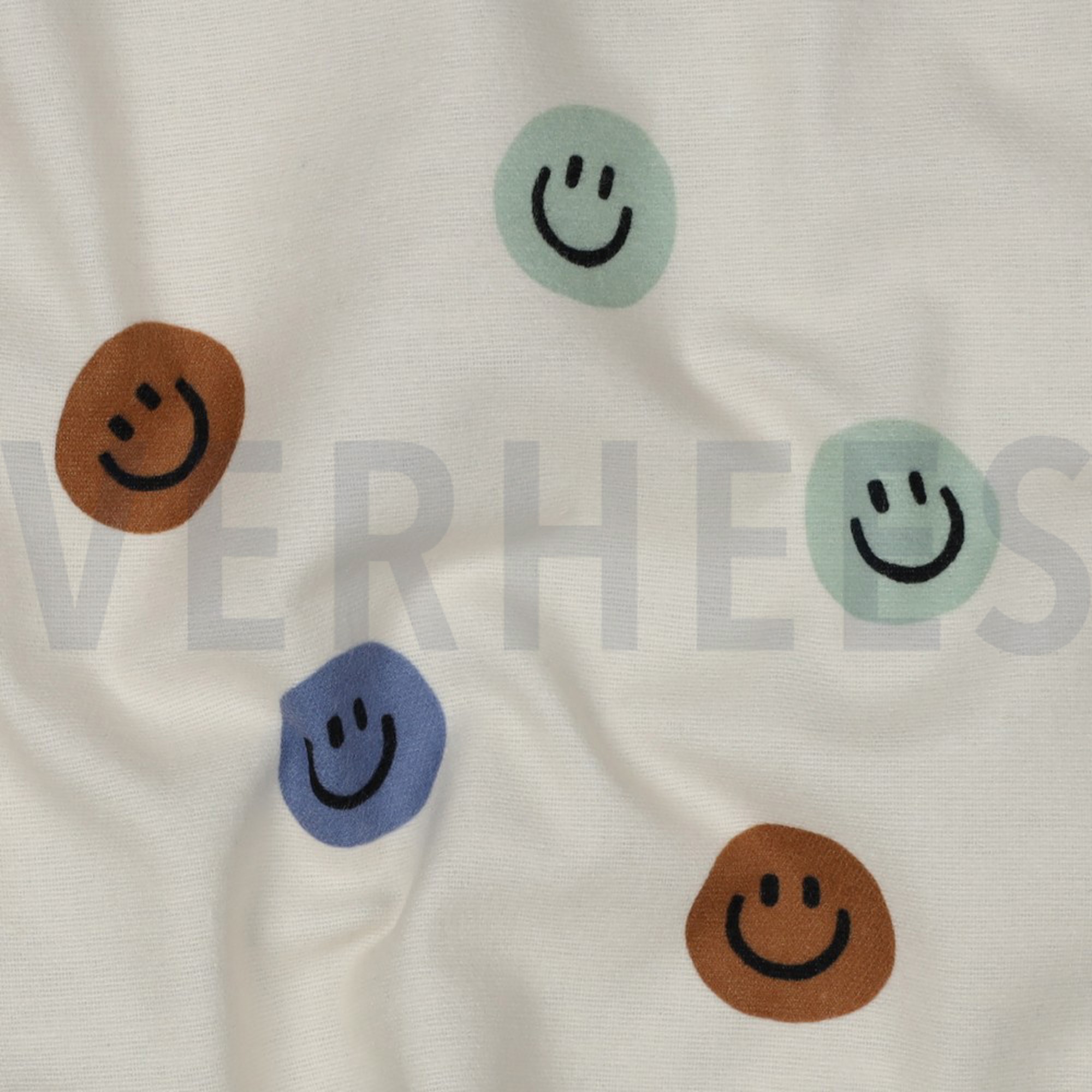 FLANNEL HAPPY FACES OFF-WHITE / GREEN (high resolution) #2