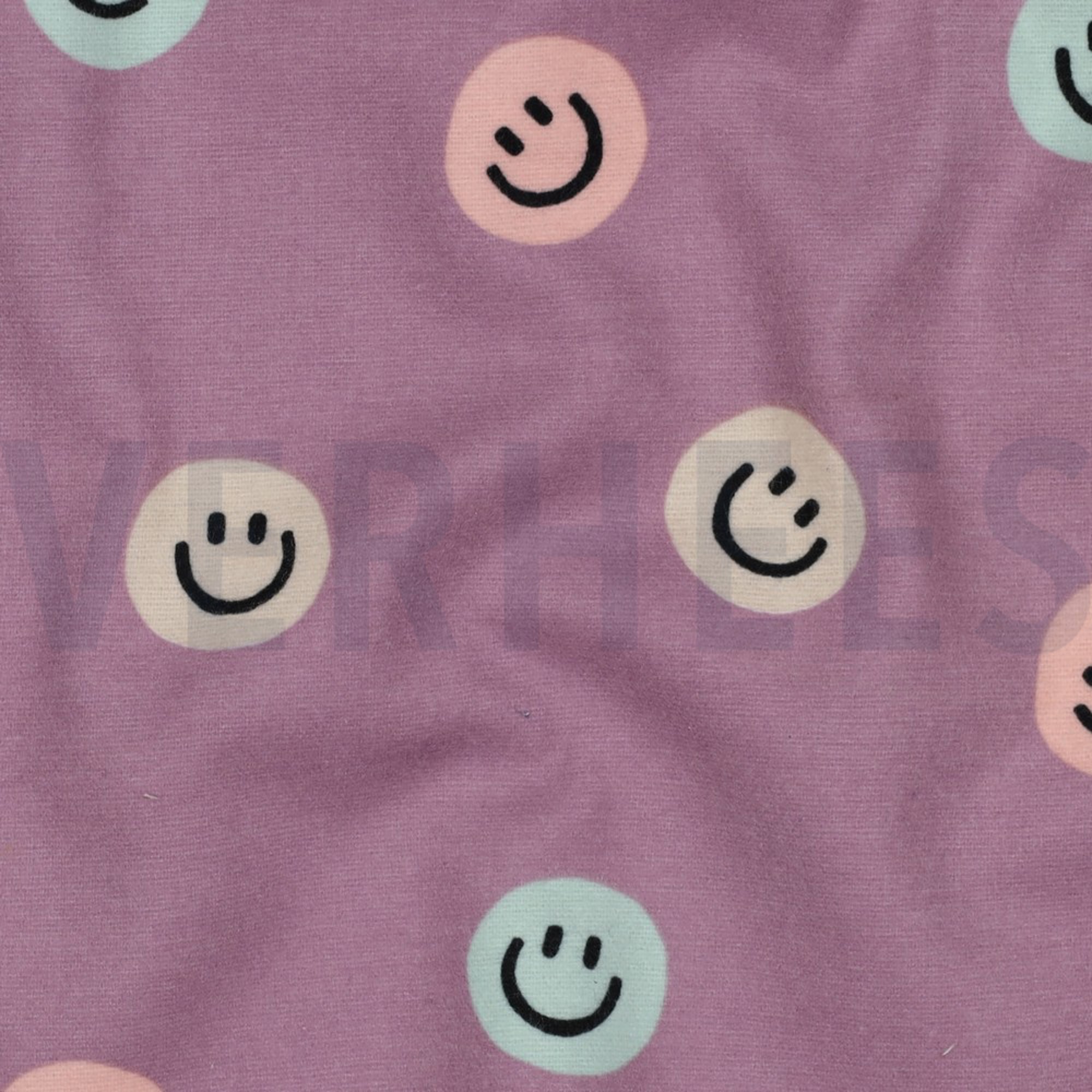 FLANNEL HAPPY FACES LAVENDER (high resolution) #2