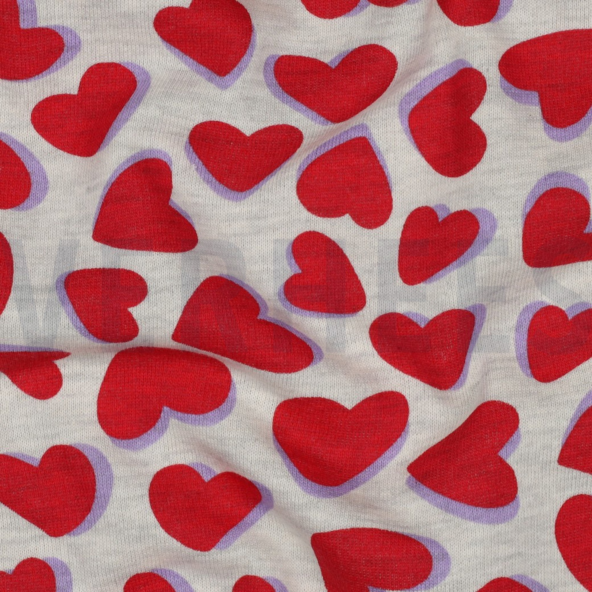 SWEAT MELANGE HEARTS RED (high resolution) #2