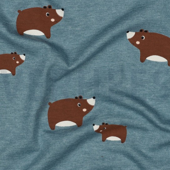 JERSEY MELANGE BÄREN RAUCHBLAU #7