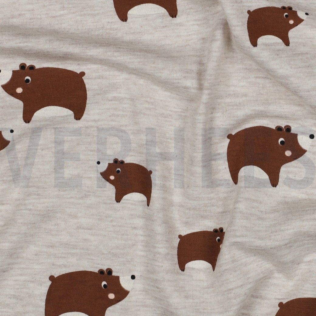 JERSEY MELANGE BEARS LIGHT SAND #2