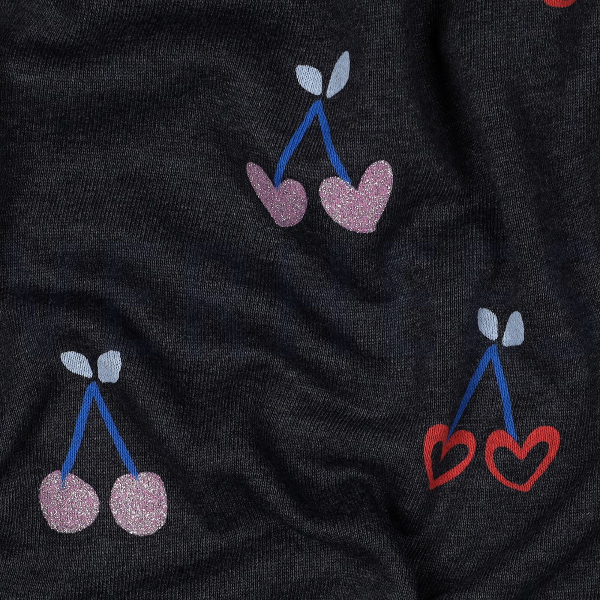 SWEAT MELANGE GLITTER CHERRIES INDIGO (high resolution) #2