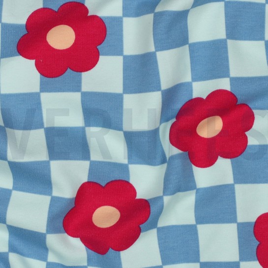 SOFT SWEAT FLOWERS BLUE #7