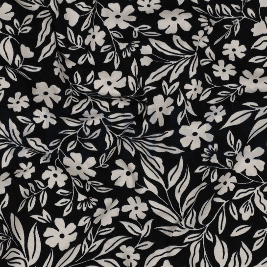 JERSEY FLOWERS BLACK #7