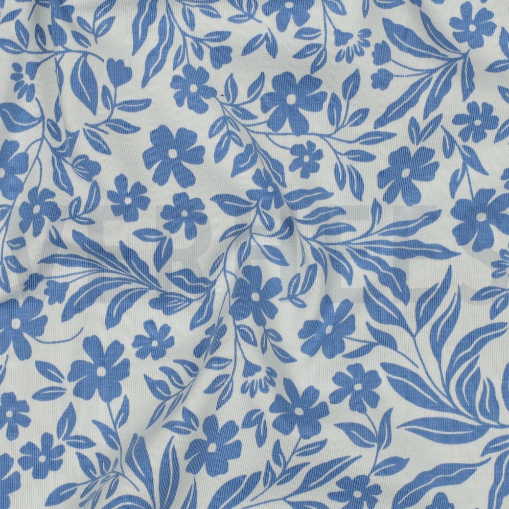 JERSEY FLOWERS WHITE #2