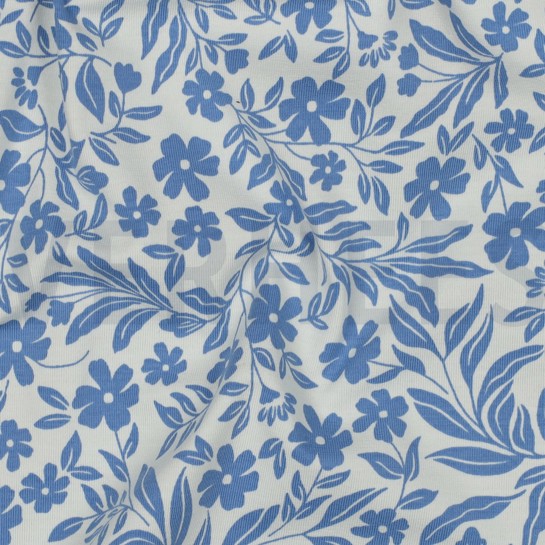 JERSEY FLOWERS WHITE #7