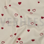 JERSEY GOTS NATURAL HEARTS NATURAL/ FUCHSIA (thumbnail) #2