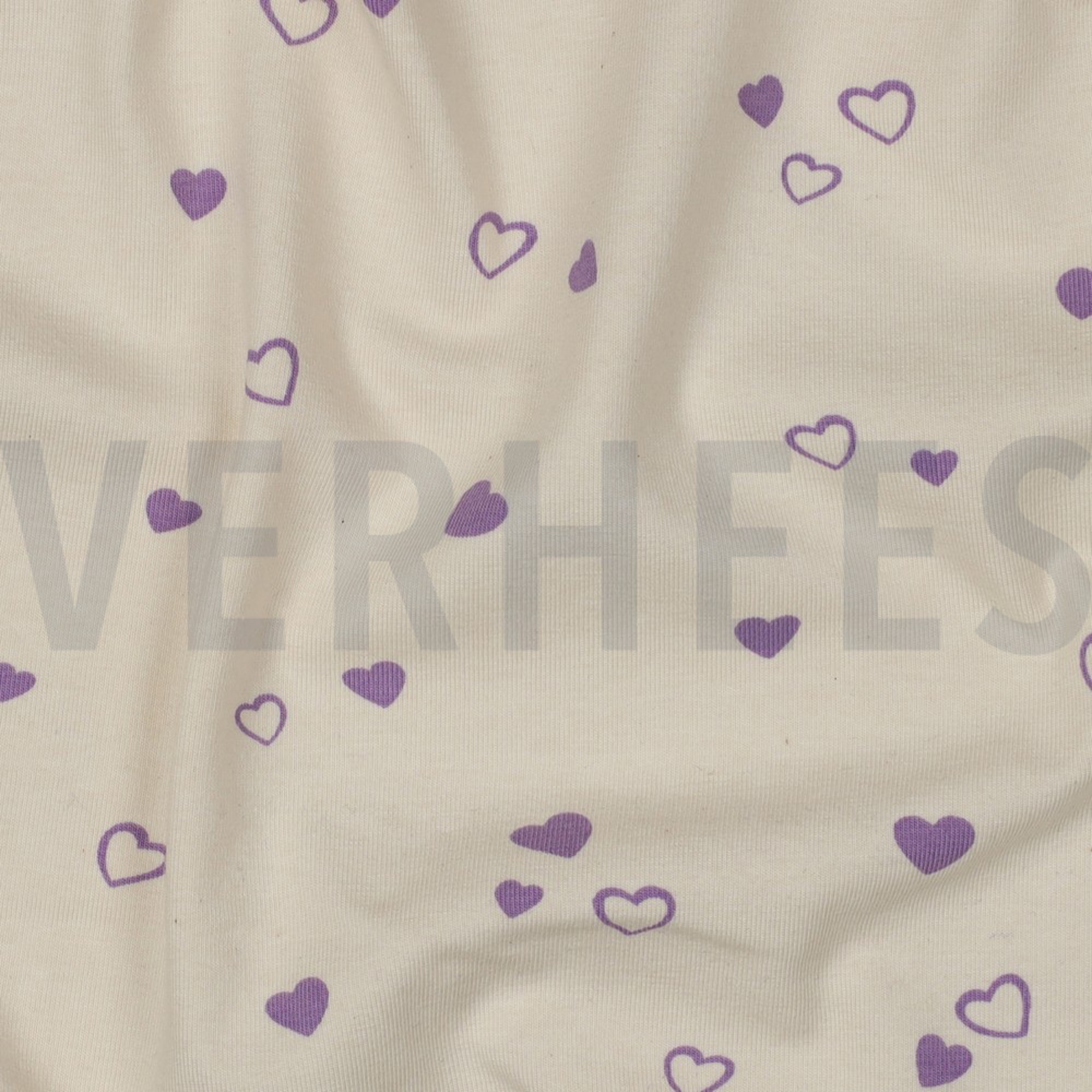 JERSEY GOTS NATURAL HEARTS NATURAL/ LILAC (high resolution) #2