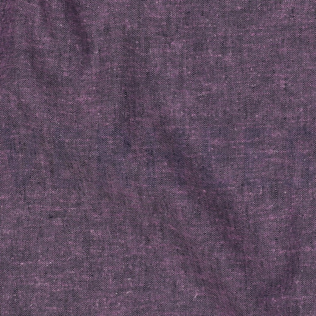 LINEN COTTON YARN DYED PURPLE / NAVY #2