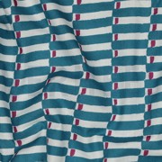 HANDCRAFTED BLOCK-PRINTED COTTON GEOMETRIC PETROL (thumbnail) #2