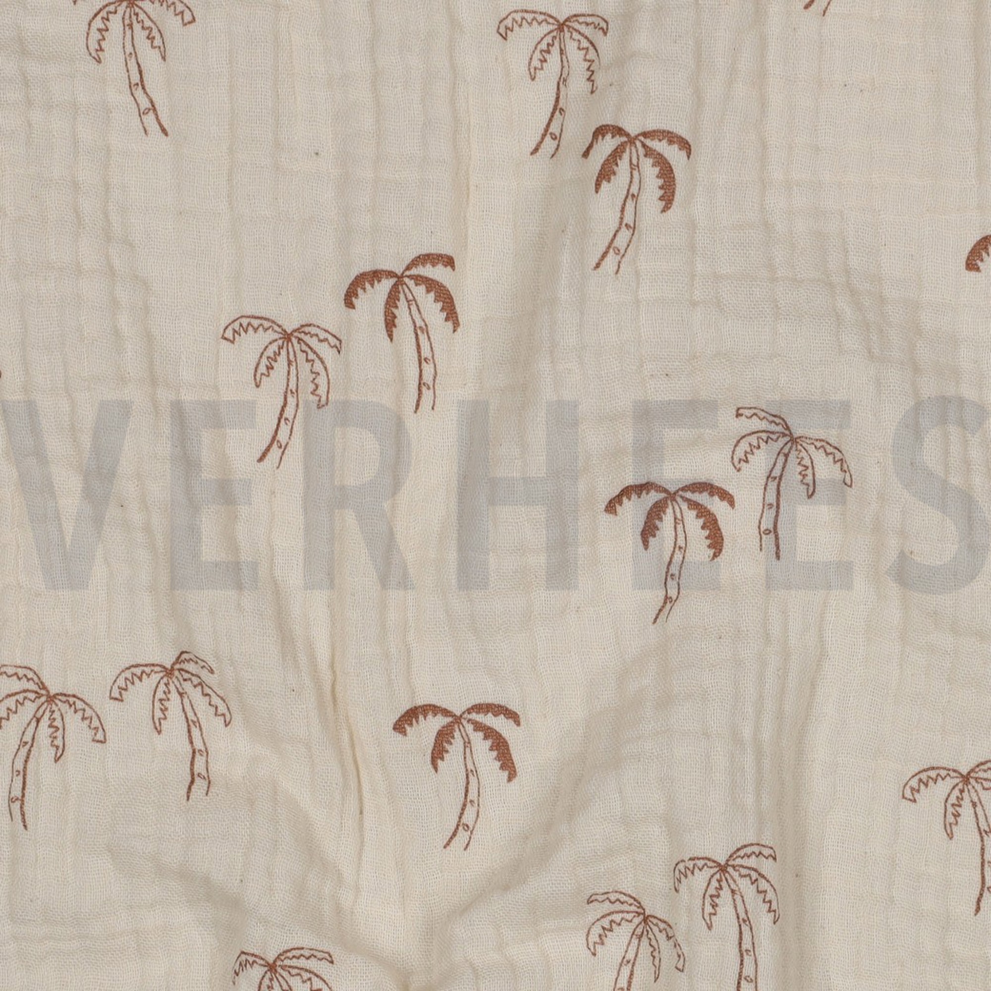 DOUBLE GAUZE GOTS NATURAL PALMTREES NATURAL (high resolution) #2