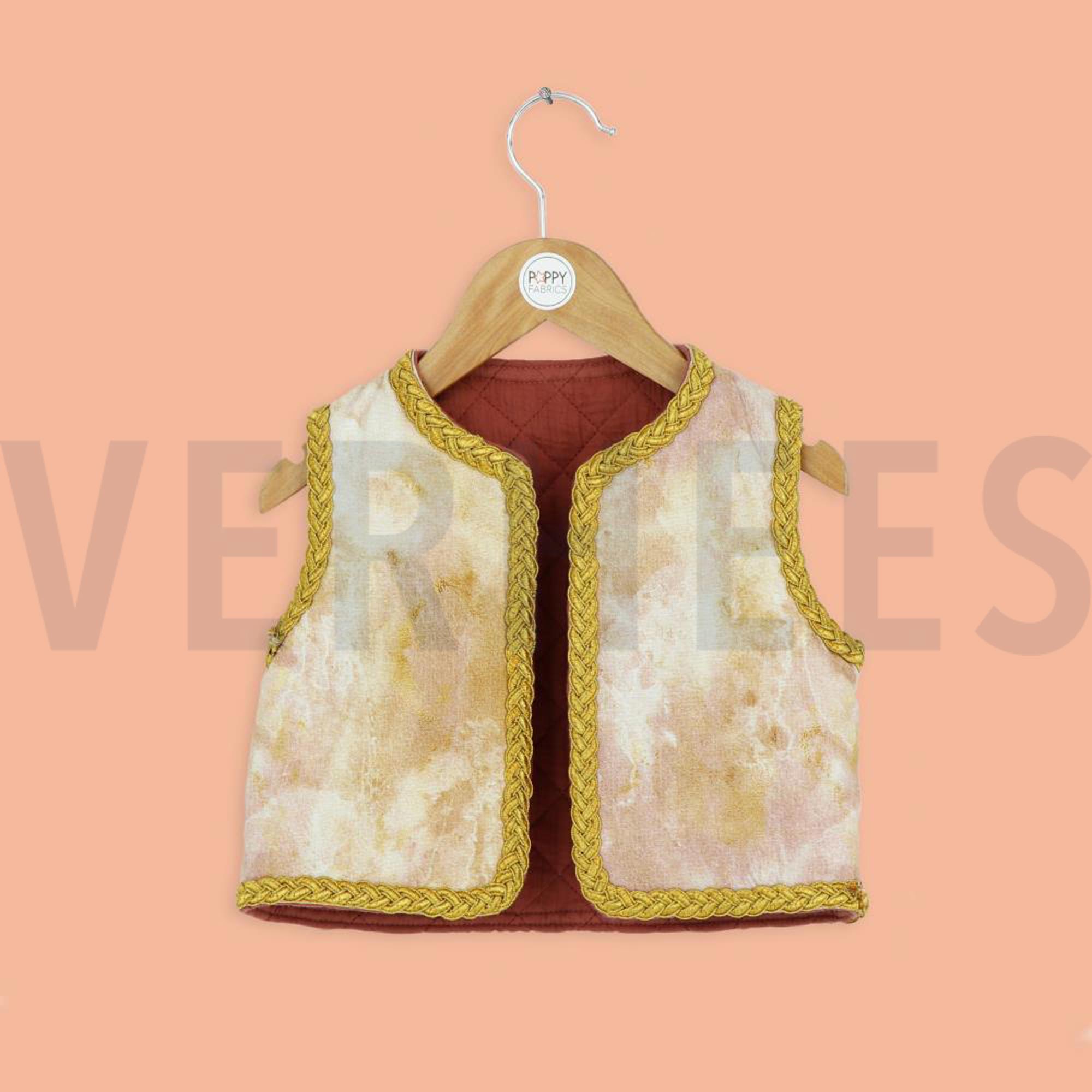 CANVAS DIGITAL MARBLE SALMON / GOLD (high resolution) #2