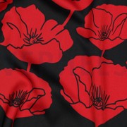 ROYAL MICRO SATIN FLOWERS BLACK (thumbnail) #2