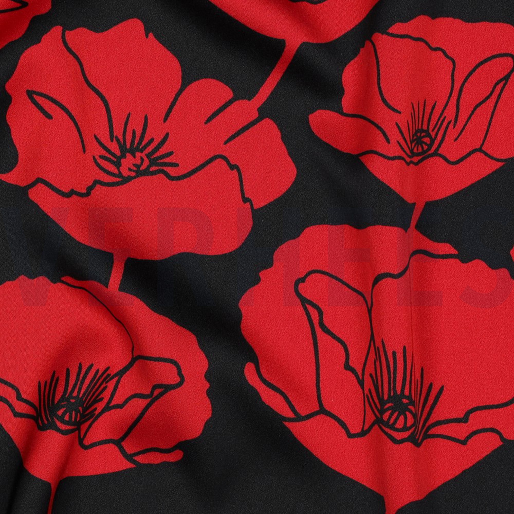 ROYAL MICRO SATIN FLOWERS BLACK (high resolution) #2