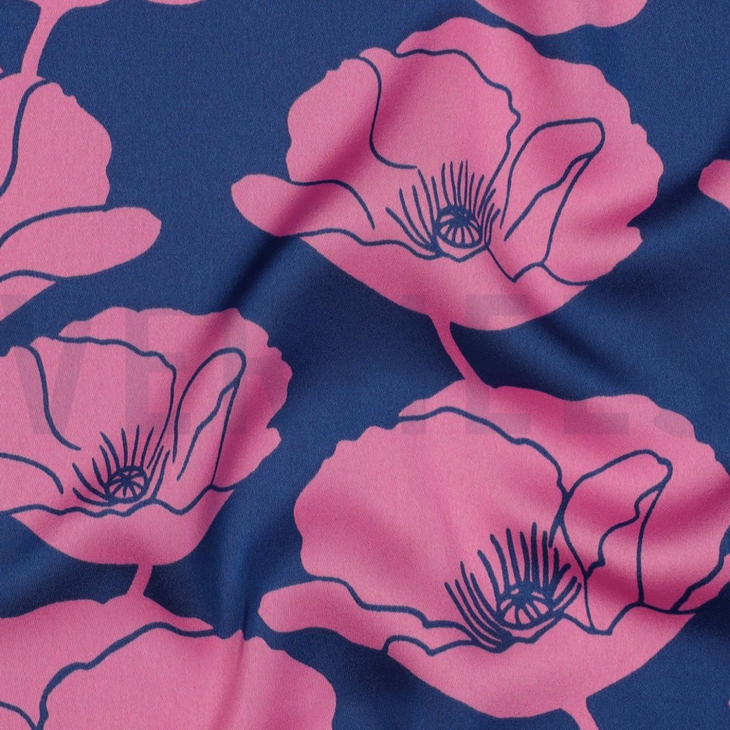 ROYAL MICRO SATIN FLOWERS COBALT #2
