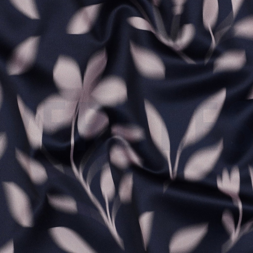 ROYAL MICRO SATIN DIGITAL FLOWERS NAVY #2