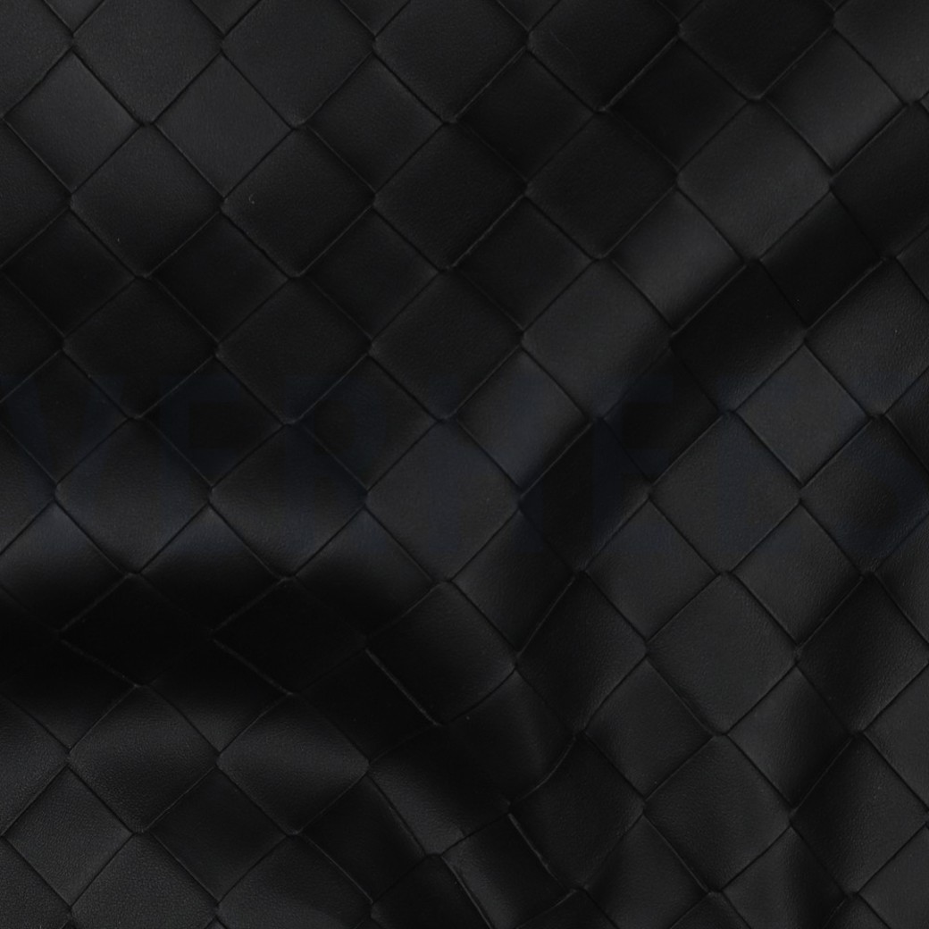 FAUX LEATHER WOVEN BLACK #2