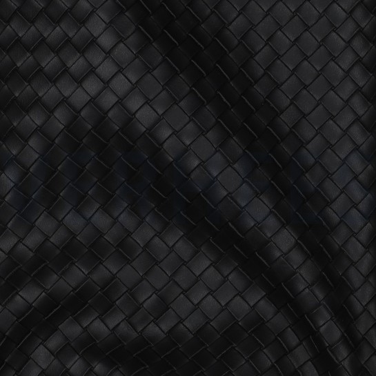 FAUX LEATHER WOVEN BLACK #7