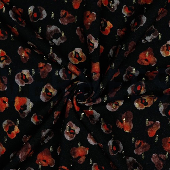 VISCOSE LUREX DIGITAAL DIERENHUID ZWART #7