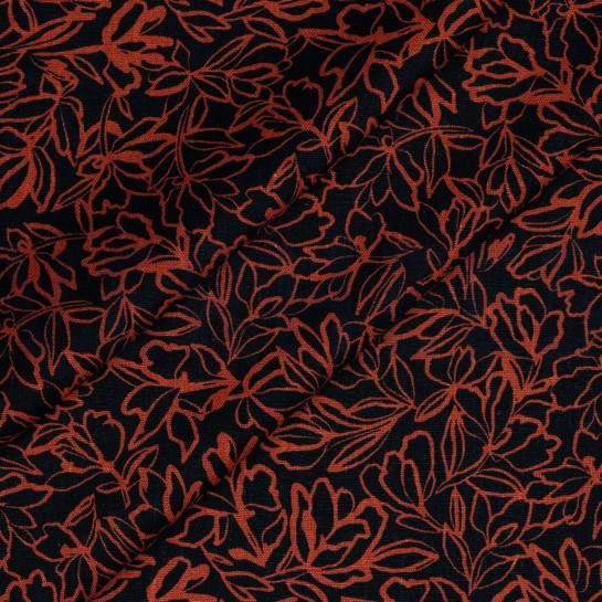 LINEN VISCOSE WASHED NAVY #7