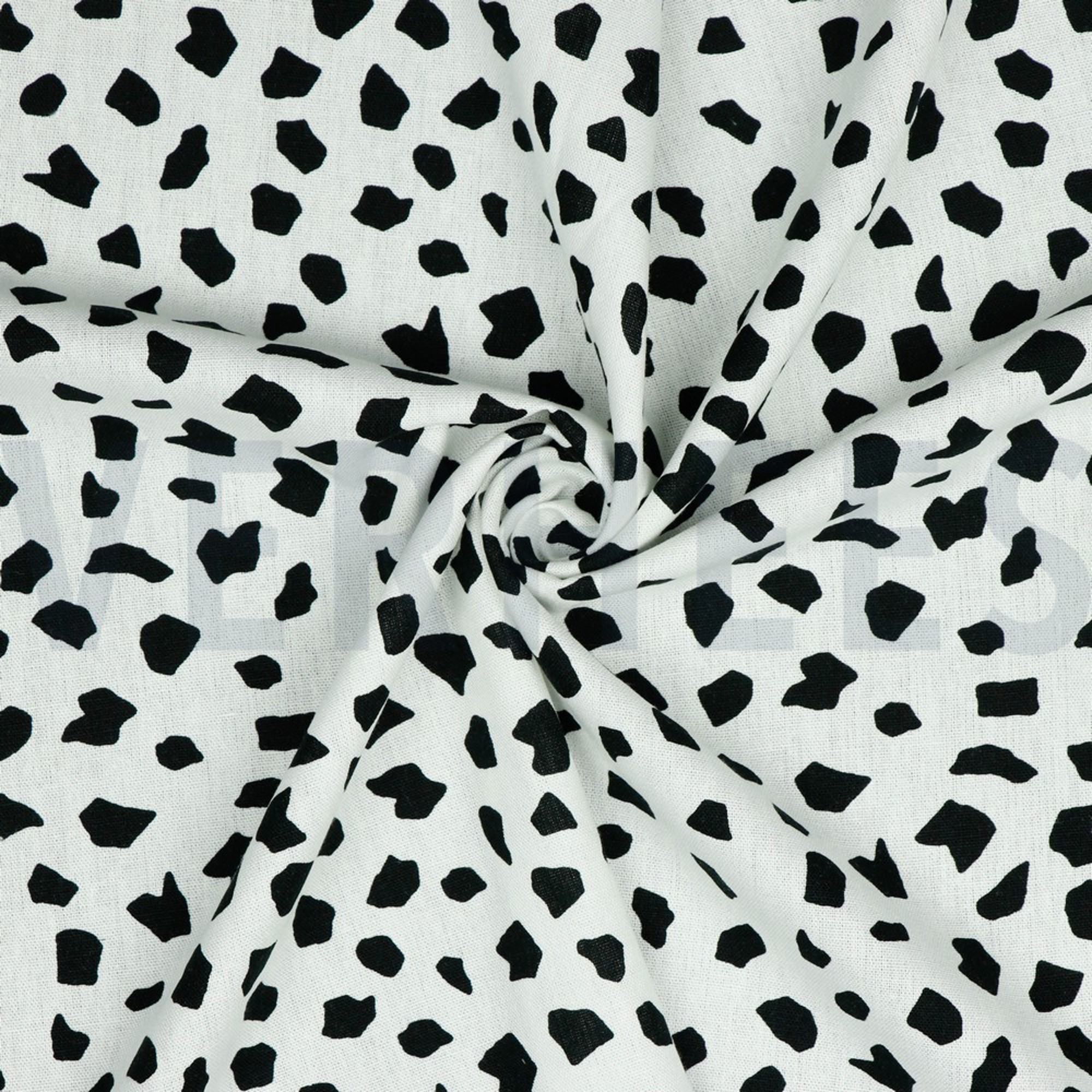 LINEN VISCOSE WASHED DOTS WHITE (high resolution) #2