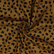 LINEN VISCOSE WASHED DOTS LIGHT BROWN (thumbnail) #2